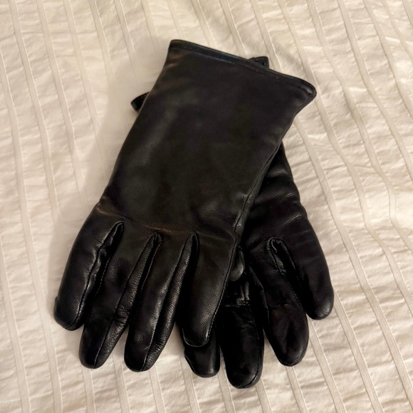 Black leather Thinsulate gloves - Picture 1 of 5